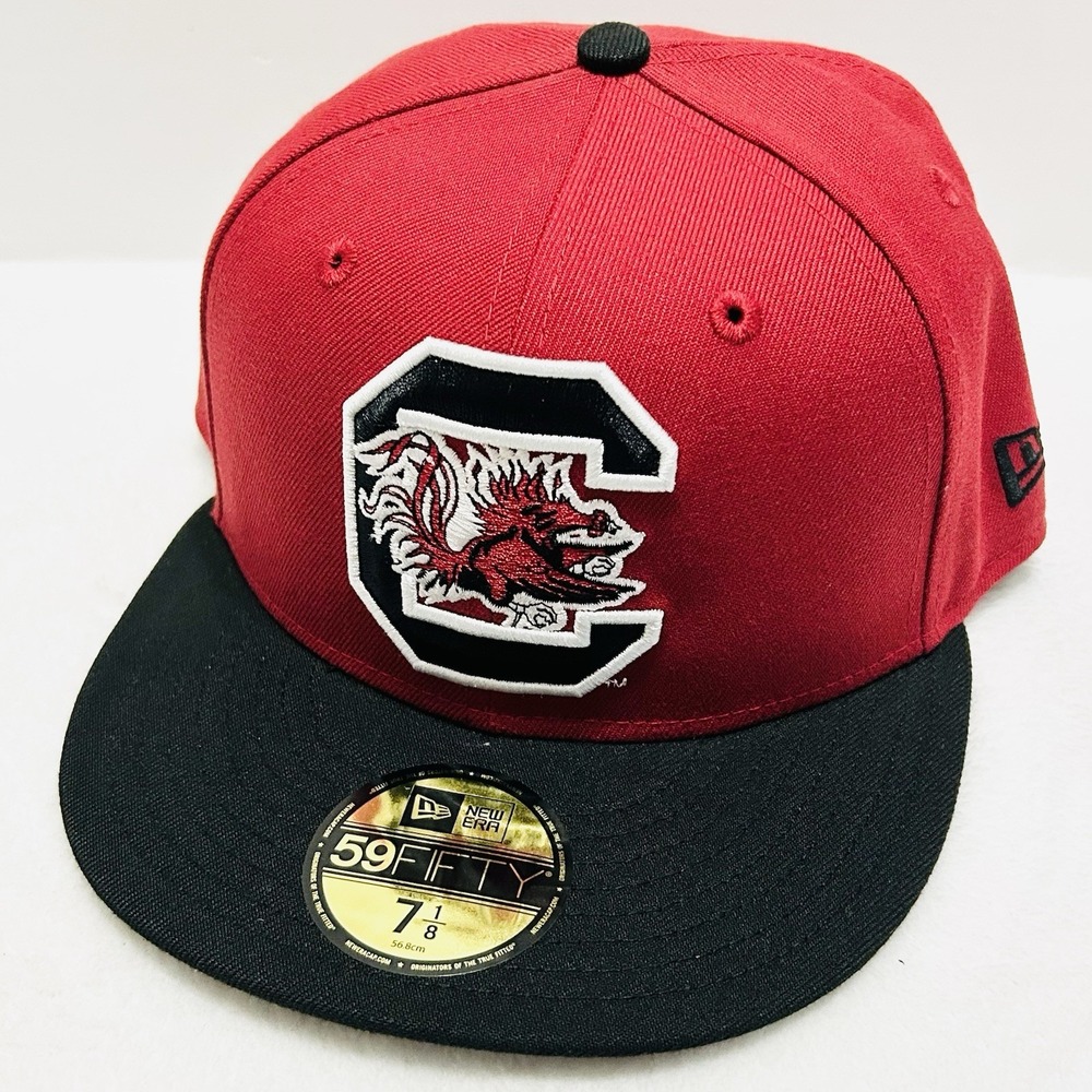 New Era South Carolina Gamecocks 2-Tone 59FIFTY‎ Fitted Hat Cap 7 1/8 Red NCAA